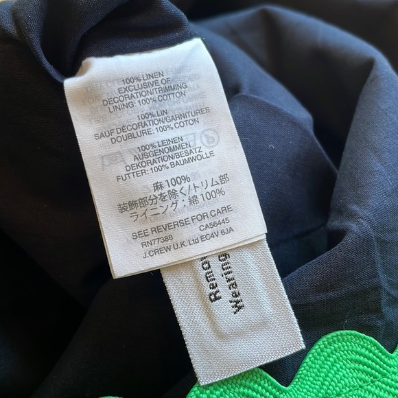 J Crew linen pencil skirt navy size 10 - Picture 9 of 9